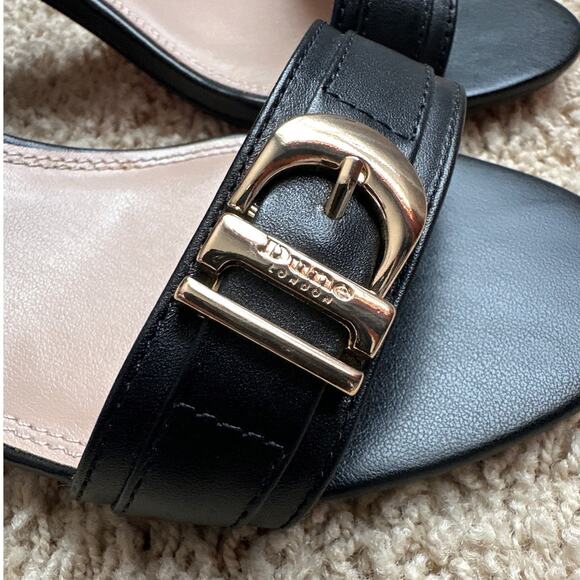 Black Dune London Ankle Strap Sandal Heel 39 US 8 - Picture 7 of 7